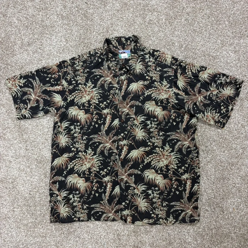 Vintage Reyn Spooner Hawaiian Shirt Men's Large Hawaiian Traditionals Spun Rayon